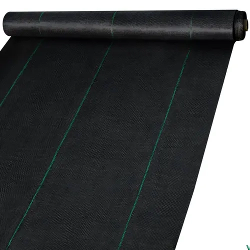 VEVOR 6 ft×300 ft Garden Weed Blocker PP Fabric, 2.4oz Premium Outdoor Polypropylene Ground Cover, High Permeability Woven Geotextile for Flower Beds, Agriculture Use, 1800 sq ft Cover, Blocks Grass Roots, Easy DIY Cut & Install