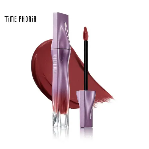 [TIMEPHORIA] Nebula Velvet Lip Cream 4ML - Luxurious Velvet Lipstick Lip Tint Lip Gloss Soft Blurring 12 Hours Comfort Longwear Makeup Cosmetic Blend Glossy Daily Compact