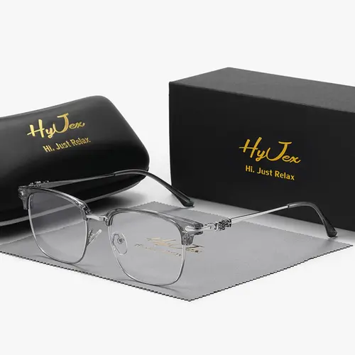 Unisex Vintage Sunglasses Brow Bar Frame, Casual Trendy Half Rim Glasses, Stylish Glasses, Semi Rimless Glasses, Metal Plastic Frame, All Seasons Wear, Decorative Lenses