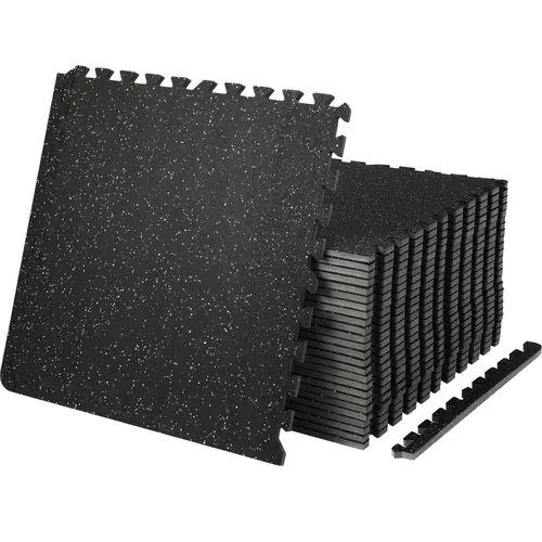 VEVOR 25 PCS Floor Mats Set, 24x24" 1/2 in Thick EVA Foam-Rubber Top Interlocking Exercise Equipment, 100 sq.ft Waterproof Puzzle Flooring with Grip That Stays for Basement/Garage, Home Gym#SohoChic