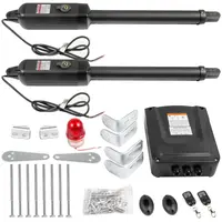 VEVOR Heavy Duty Dual Swing Gate Opener Complete Kit, AC-Powered 50W, 660lbs Capacity, 18ft Max Length, 16mm/s Speed, Push/Pull-to-Open, Remote Control, 60s Auto Close, Auto Stop Reverse, Chain Links, for Community Ranch, Yard Use