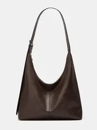 Women's Solid Color PU Leather Shoulder Bag, Simple Large-Capacity Crossbody Bag, Trendy High-quality Daily Commuting Bag, Girl Fashionable Shopping Bag