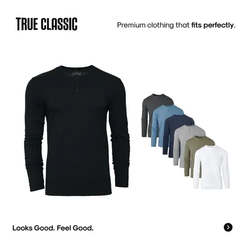 Long Sleeve Henley Shirts