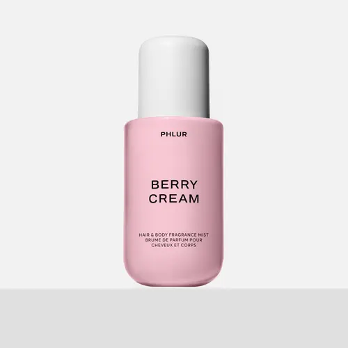 PHLUR Berry Cream Body Mist - Full Size Hair & Body Fragrance Mist with Strawberry, Sweet Cream, Hibiscus Flower & Apple Leaves (8 fl oz)