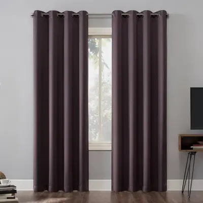 Sun Zero 100% Blackout Oslo Theater Grade Grommet Curtain Panel