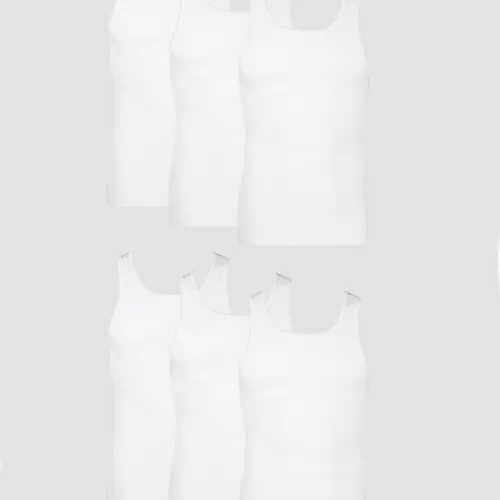 Hanes Men's Cotton Tank Undershirt Moisture-wicking White Underwear Multi Pack Comfortable Fit Soft Stretch Fabric Breathable