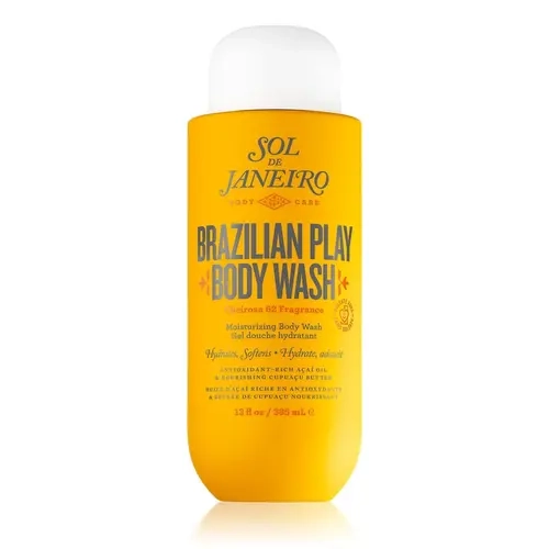 Sol de Janeiro Brazilian Play Sulfate-Free Moisturizing Shower Cream-Gel - Radiant Fragranced Full Body Wash with Coconut, Anti-Oxidants, Aqua (Water), Pistachio, Salted Caramel & Vanilla Scents for US Daily Selfcare Bath Essential
