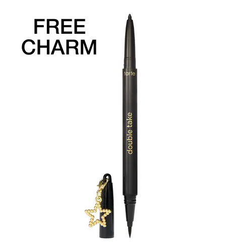 tarte double take eyeliner + FREE limited-edition charm- longwear 2-in-1 liquid & gel pencil eyeliner
