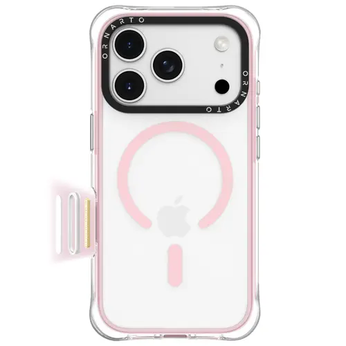 ORNARTO Diamond Air Protective Cellphone Casing for iPhone 15/15 Pro/16/17/17 Pro Max (Capture Button)/18 Series - Military-Grade Drop Protection, MagSafe-Compatible Magnetic Cover, Smooth Crystal Back, Built-in Air Backplate Phone Accessories