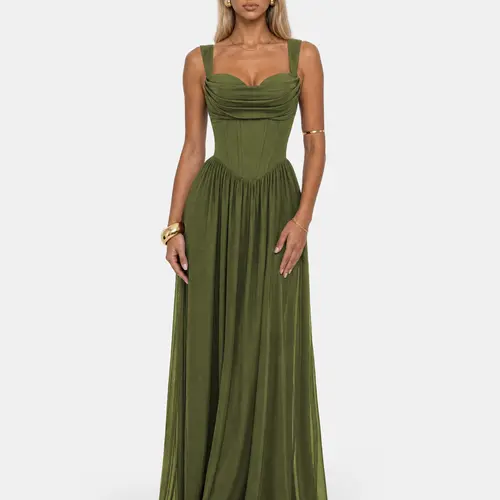Curvysweet Celeste Women Bodycon Faux-Corset Formal Maxi Dress Built-in Bra Milkmaid Formal Bridesmaid Wedding Guest Dresses,summeroutfits,vacationoutfits,beachoutfits Sleeveless