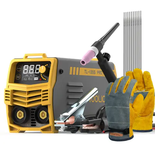 TOOLIOM TL-135S-PRO 135A 110V Stick Welder - 2-in-1 Lift TIG/MMA Digital Welder for Home DIY & Hobbyists, Portable Inverter Welding Machine with Hot Start & Arc Force