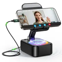 YOYOWAY Wireless Sensor Audio  Speaker Stand,5-in-1 CellPhone Stand,Rechargeable Emergency Power Bank,360° Rotation Phone Speaker Stand & Charger, Suitable for Kitchen Travel Party Outdoors Gym, Women's  Men's Gift Ideas Phone Accessories