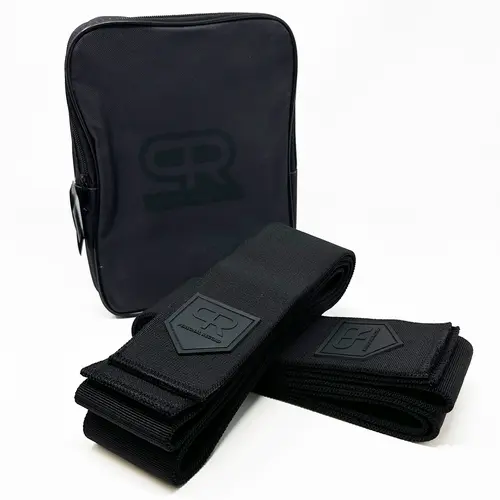 Heavy Duty Premium Knee Wraps (PR906, Black) - Personal Record Support for Construction, Elastic, Flexible Fit with Secure Hold