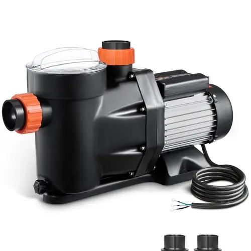 VEVOR 1.5 HP Above Ground Swimming Pool Pump - Single Speed, 122 GPM, 3450 RPM, 220V Pool Equipment with Filter Basket - Powerful Pump for Hot Tubs, Irrigation Systems