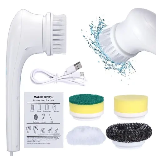 Cordless Bathroom Kitchen Cleaning Brush Electric Shower Sink Scrubber Multi-Function Tile Cleaner