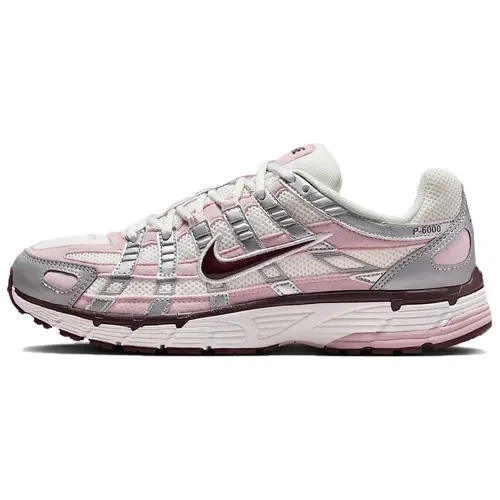 Nike Women's Wmns P-6000 Silver Burgundy Plum Chalk Athletic Sneakers - Shoes for Women, Breathable Mesh, Cushioned Foam, Durable Rubber Outsole, Lightweight, True Size, Narrow Fit, Street Style, for Daily Wear & Casual Runners, US Sizes 5-12