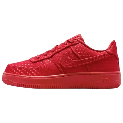 Nike Air Force 1 Low Top 'Valentine's Day - University Red' 2026 Men's Leather Upper Male Shoe, Trendy Fashion Sneaker, Flat Sneakers, White Solid, True Size Fit, Street Style Casual Sports Footwear