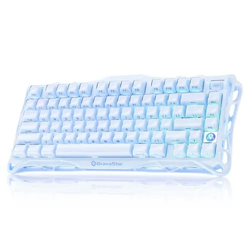 GravaStar Mercury K1 75% Blue Gaming Keyboard, Aluminum Alloy Mechanical Keyboard, Gasket Hot-Swap Socket DealsForYouDays, Linear Switches, RGB Backlit, Wireless Keyboard for Gaming, Office, and Gifts summerwins