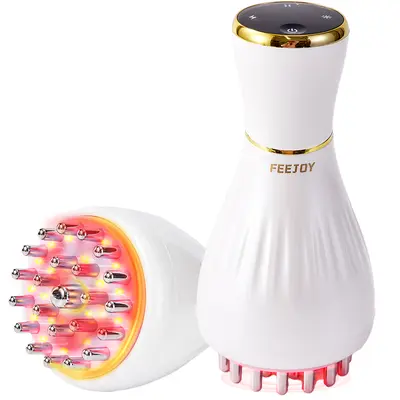 FEEJOY Handheld Full-Body Comfort Massager - Battery-Powered, Ergonomic Design, Heat Vibration, 4 Modes, 12 Levels, Anti-Cellulite, Portable Pro+ Masseur for Muscle Relief, Enhance Circulation, FEEJOY Massage Oil Compatible Memorial Day Gift