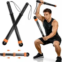 Cordless Battle Ropes with Adjustable Resistance Springs - Weighted Ropeless Battle Rope for Home Gym Exercise, Portable Workout Equipment for Strength Training & Cardio Fitness