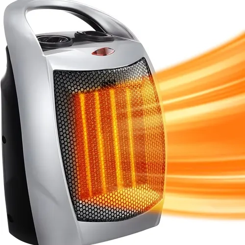 Ceramic Space Heater - 1500W/750W ETL Certified Electric Portable Heater Fan with Adjustable Heating Temperature, Thermostat, 2.81 lbs for Bedroom, Living Room (200 sq ft)