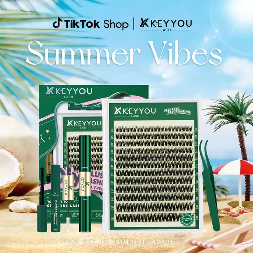 【Manage Only】KEYYOU Flora  Lash Kit | Spider Lash | Volume Boosting | Waterproof | Long-Lasting | DIY Extensions | 132PCS Cluster Lashes | Soft | Kim & Kylie D curl |Easy DIY At Home | Ultra Thin Band#September Stock Up