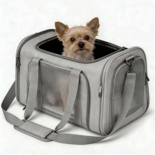 COZPAW Large Soft-Sided Polyester Pet Carrier Backpack with Adjustable Strap, Collapsible for Safe Transport of Cats, Dogs, Puppies Up to 25Lbs