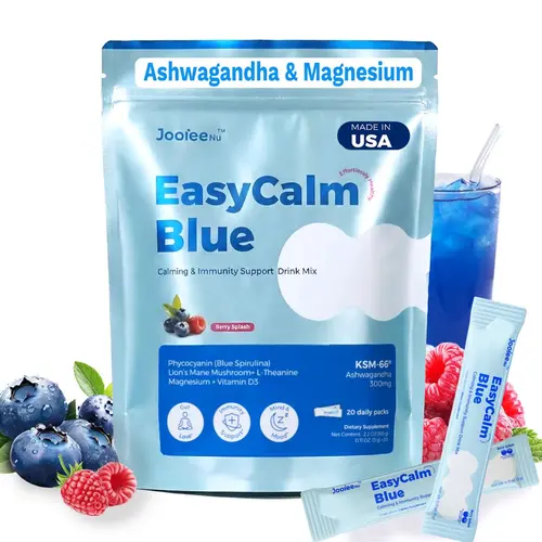 Jooiee Easyblue-Detox, Gut balance, Reduce bloat| Key Ingredients:Blue spirulina,KSM66 awagandha, Magenesium| 20 Servers | Supports Immune System & Metabolism