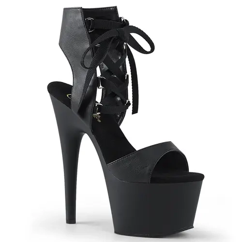 Pleaser Heels for Women, Adore-700-14 Lace-Up Stiletto Platform Sandals with 7-Inch Heel & 2.75-Inch Platform, Stiletto Heels