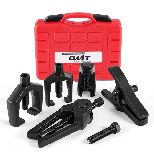 Orion Motor Tech 5-in-1 Front End Service & Splitter Removal Kit, Heavy Duty Ball Joint Separator, Tie Rod End Puller & Pitman Arm Removal Tool Set for Cars & Trucks