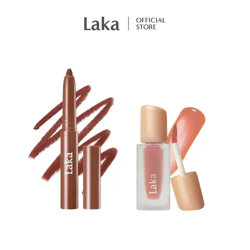 [Laka] Easy Glide Lip Liner & Fruity Glam Tint Duo – Defined Shape, Juicy Gloss in One Duo