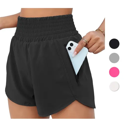 BMJL Women's Athletic Shorts High Waisted Running Shorts Pocket Sporty Shorts Gym Elastic Workout Shorts#TikTokShopFallDealsForYou