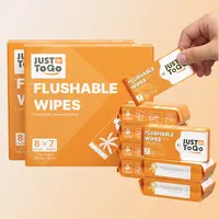 Flushable Butt Wipes, Septic-Safe Plant-Based Biodegradable, Hypoallergenic Unscented for Sensitive Skin, Ultra-Compact Pocket Packs, Travel Must Haves Mini Travel Toiletries, 56/112/224 Count, Mini Travel Products, Daily