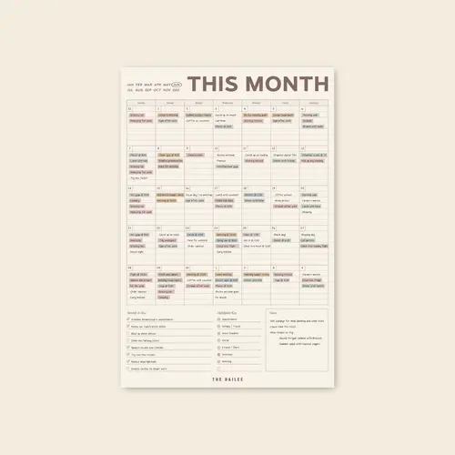 Monthly Fridge Calendar