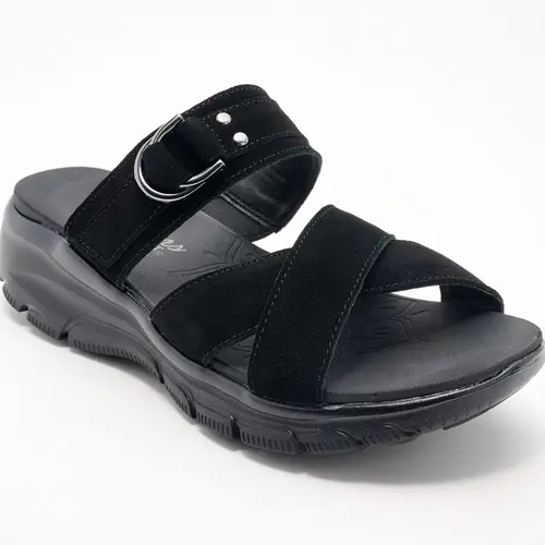 Skechers Easy Going Adjustable Suede Sandals -Simply Dreamy