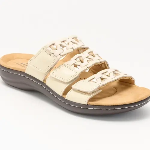 Clarks Collection Leather Slide Sandals -Laurieann Emma