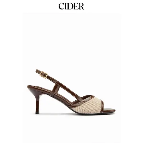 Cider TWO-TONE STRAP SLINGBACK SANDALS