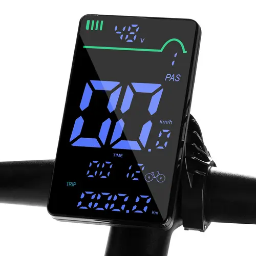 EOEOTWO-E01 Model 48V LCD E-Bike Dashboard【only fits e01,please do not buy without a e01 e-bike】, 48V Compatible, Digital Display, Speed & Battery Monitoring, Fault Code Alerts, Low Power Consumption & Energy Saving, Fits E01 Bike