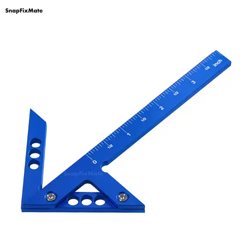 GJANSH Aluminum Imperial Circle Center Positioning, 45/90 Degree Positioning Ruler, Right Angle Positioning, Centerline Positioning, Multi-Function Arrow Ruler, High-Precision Measuring Ruler, Snapfixmate