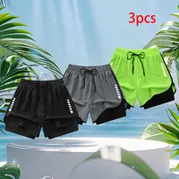 Women’s 3-Pack Summer Lightweight Quick-Dry Double-Layer Athletic Shorts,summerwins,summeroutfits,vacationoutfits,beachoutfits