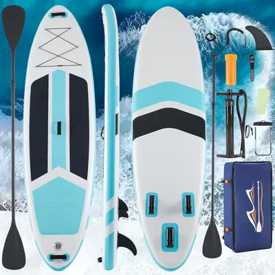 Premium SUP Inflatable Stand Up Paddle Board with 2-in-1 Paddle, Wide Stable Design, Non-Slip Comfort Deck for Adults & Youth