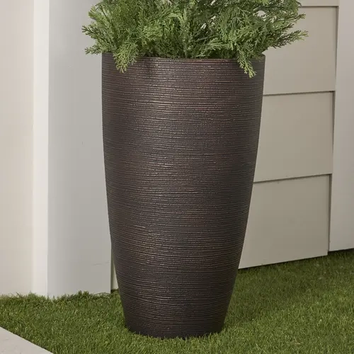Wicker Park 21" Indoor/Outdoor Textured Tall Planter