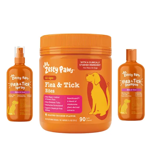 Summer Flea & Tick Defense Kit ( 16oz Shampoo, 16 oz Spray & 90 ct Bite Relief)
