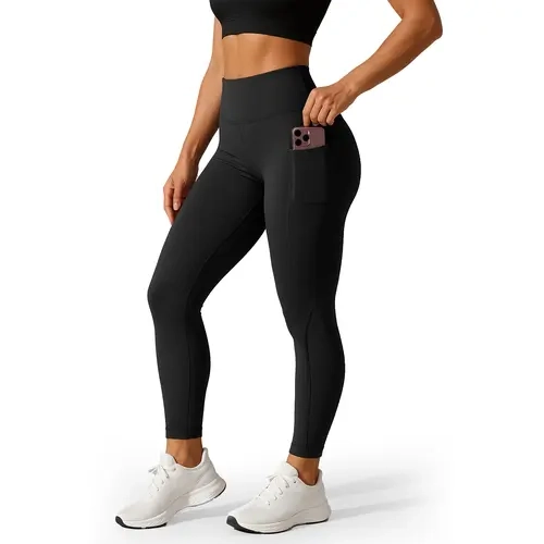 LDC LUX DECOR COLLECTION Women's High Waisted Capri Leggings - Lightweight, Breathable, Soft Stretchy Tummy Control, Non-See-Through Compression Leggings for Yoga, Gym, Fitness - Pack of 1/3, 5 Colors (Black, Navy, Burgundy, Taupe, Dark Grey), Leggings Fo