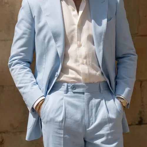 Men's 2-Piece Linen Suit - Long Sleeve Jacket & Pants, Menswear, Solid, Casual, Buttons Design, Dry Clean Suitable for Summer Wedding, Prom, Workwear
