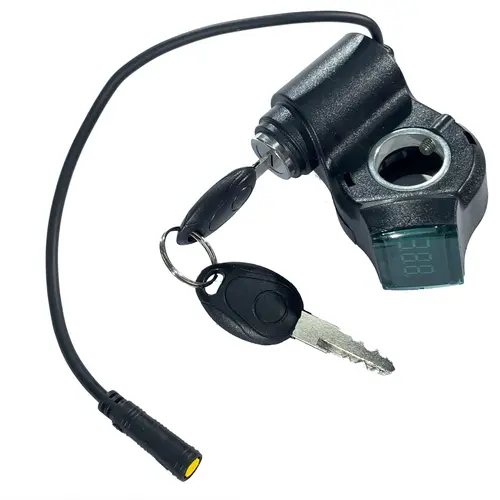 EOEOTWO GT06 Throttle Key with Key Body & Start Switch - Original Fit High-Strength Speed Regulator for GT06 Electric Scooter, Anti-Theft & Anti-Loss Lock, Waterproof Sealed Interface, Sensitive Control, Easy Operation Replacement Part