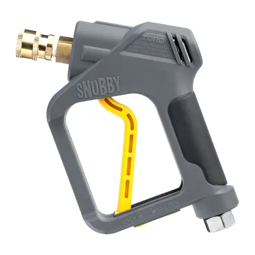 TORQ Snubby Compact Pressure Washer Gun - Car Washer Nozzle, Foam Soap Lance, Twist & Plug Connector, Easy Pull Ergonomic Trigger, Compact Design for Precision Washing, Spray Control, Tool Upgrade for Car Owners, Reduces Hand Fatigue