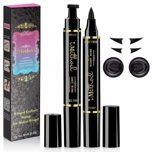 iMethod 10mm New Eyeliner Stamp Bottle - Waterproof, Long-Lasting, Smudgeproof Liquid Cosmetic for Perfect Wing Cat Eye, Cruelty-Free Eye Makeup Supplies for Adults