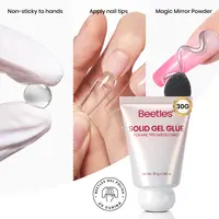 [Exclusive to TTS]Beetles Solid Nail Glue Gel Hands-Free, Tipex Nail Glue Gel for Acrylic Nails Extension, Press On Nails, 3D Nail Art, Soak off UV & LED, Beginner Friendly Long Lasting DIY Home Manicure