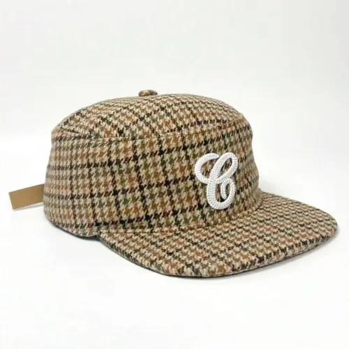 1 Piece Men's G Letter Embroidered Leopard Print Adjustable Hat, Street Hip Hop Plaid Flat Brim Cap, Warm Sun Protection, Unique Gift, Street Fashion Cap